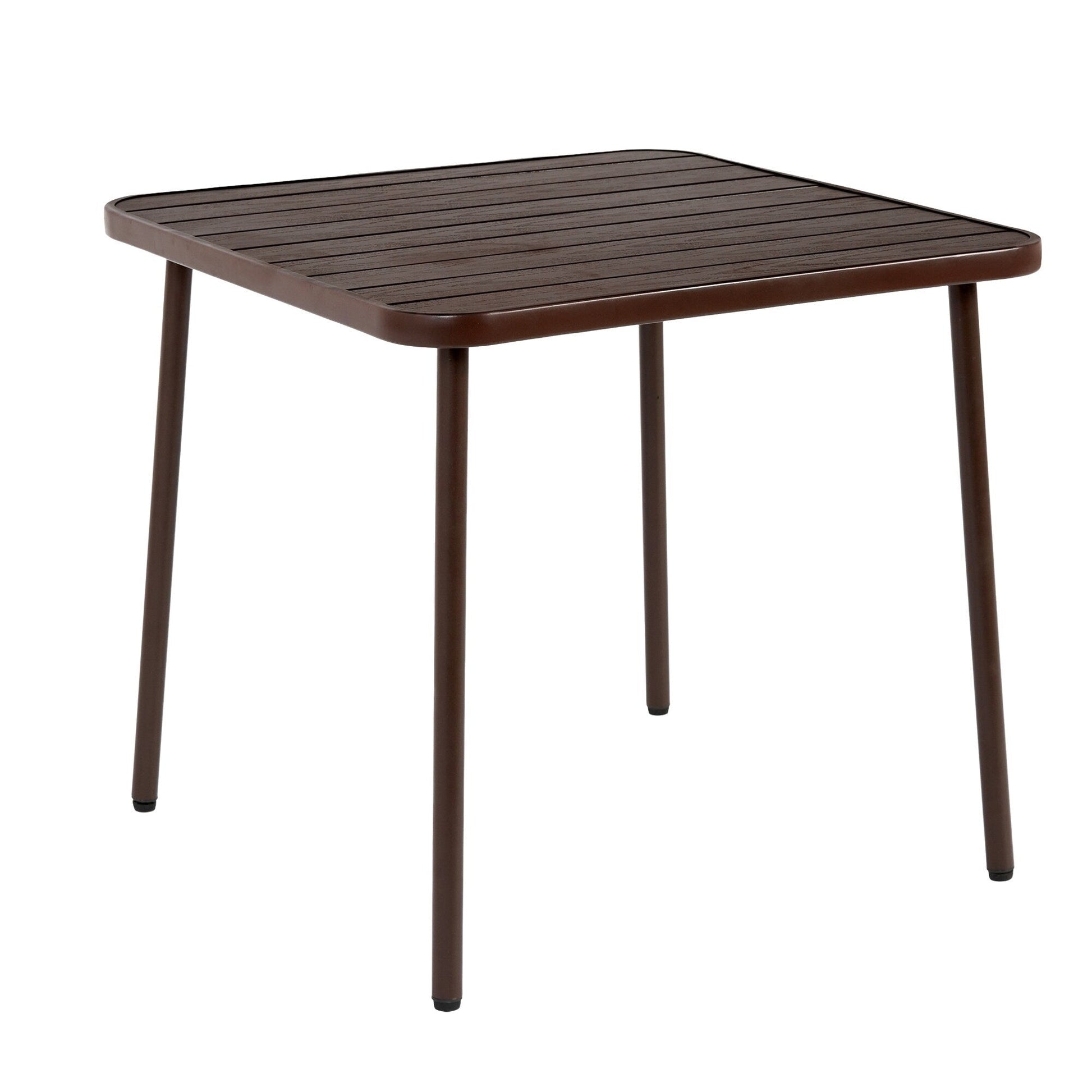 Ensemble de salle à manger d'extérieur 5 pièces avec chaises en plastique et table en acier