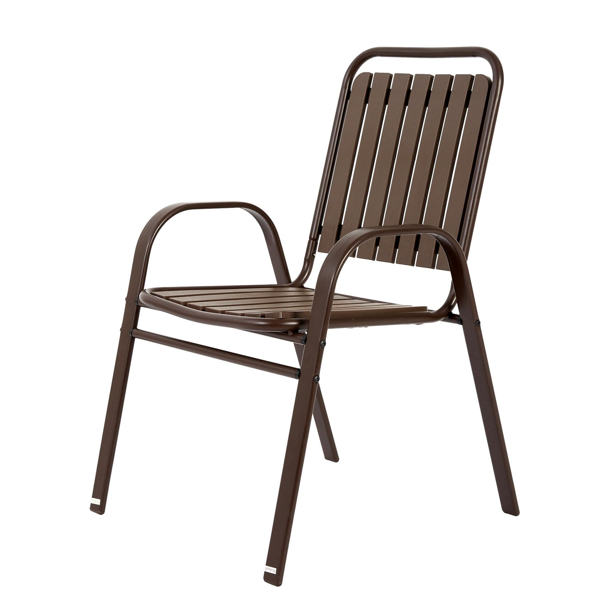 Ensemble de salle à manger d'extérieur 5 pièces avec chaises en plastique et table en acier