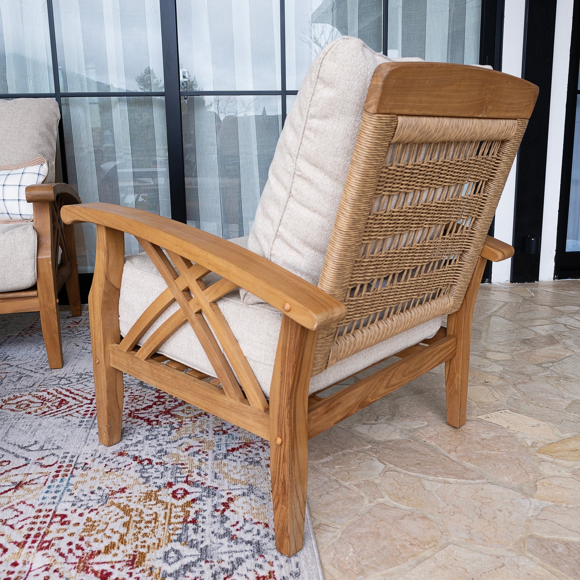 Ensemble de conversation Cambridge Casual Carmel 6 pièces en bois de teck pour patio