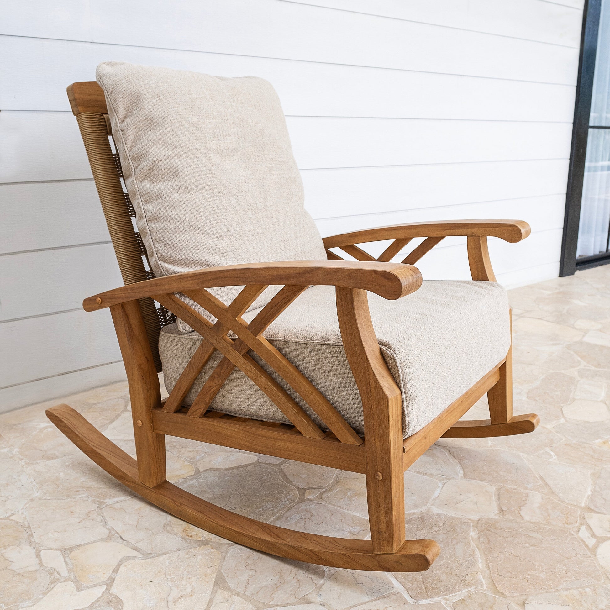 Ensemble de conversation Cambridge Casual Carmel 6 pièces en bois de teck pour patio