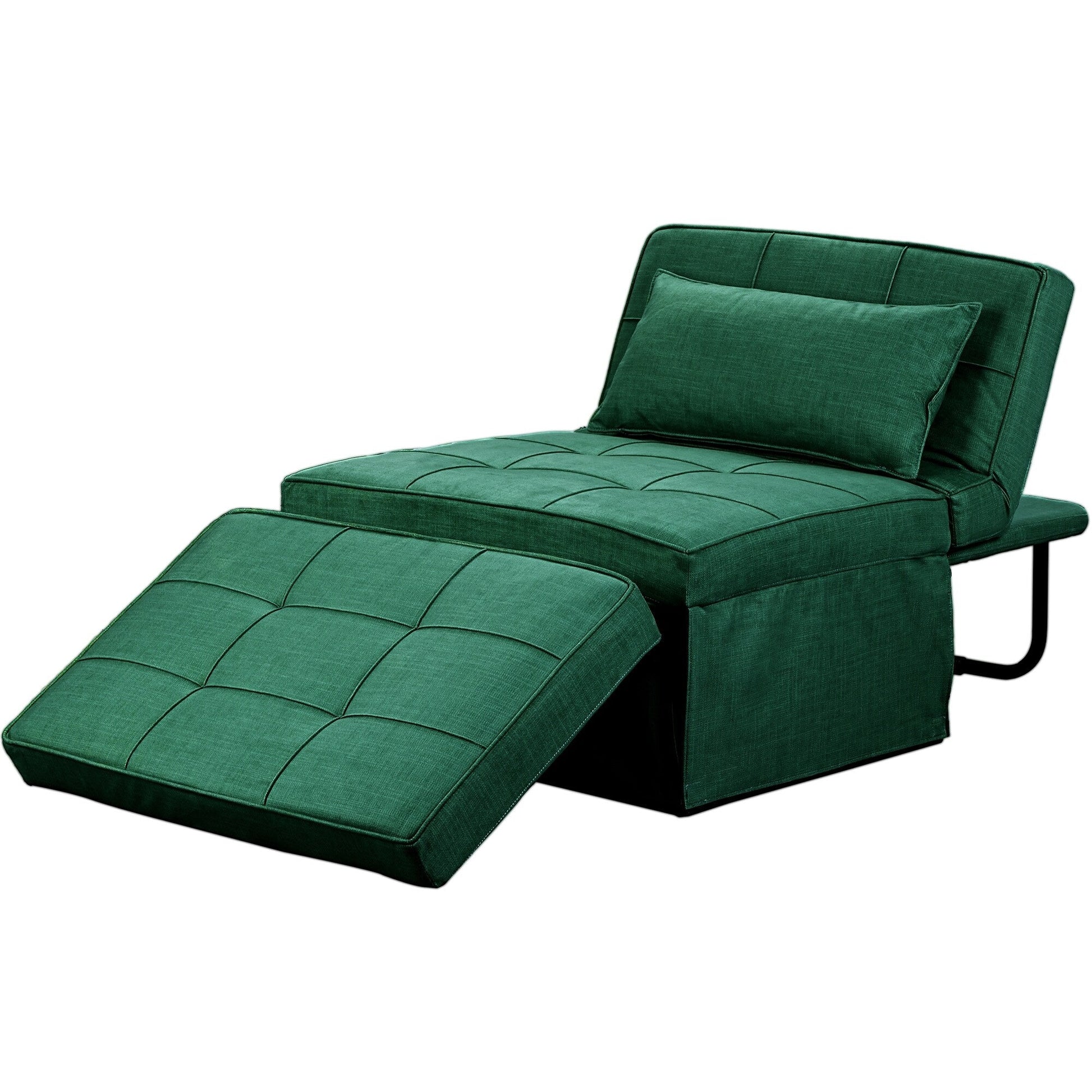 Canapé-lit convertible, fauteuil inclinable et ottoman pliable pour salon
