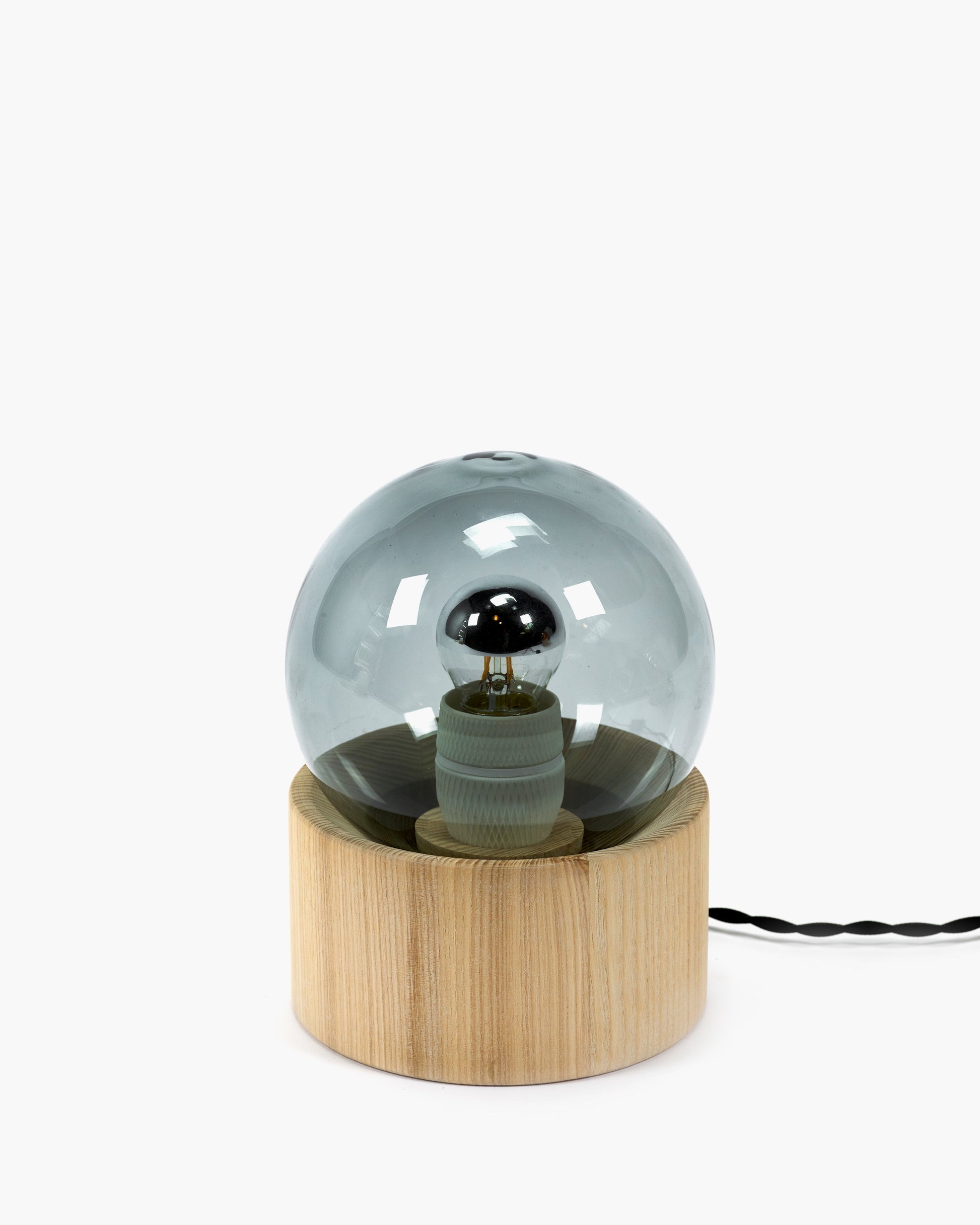 Lampe de table gris fumé