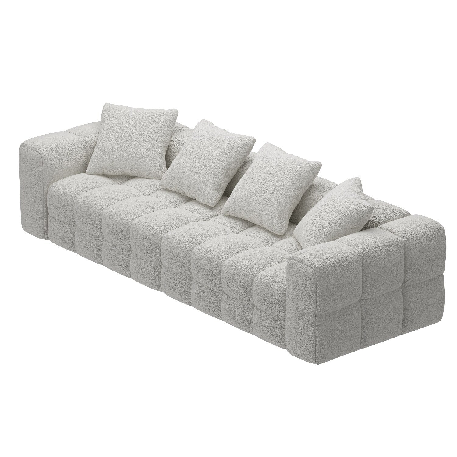 Canapé-lit en velours Teddy 100,8 po, causeuse/canapé/canapé moderne avec accoudoirs 6