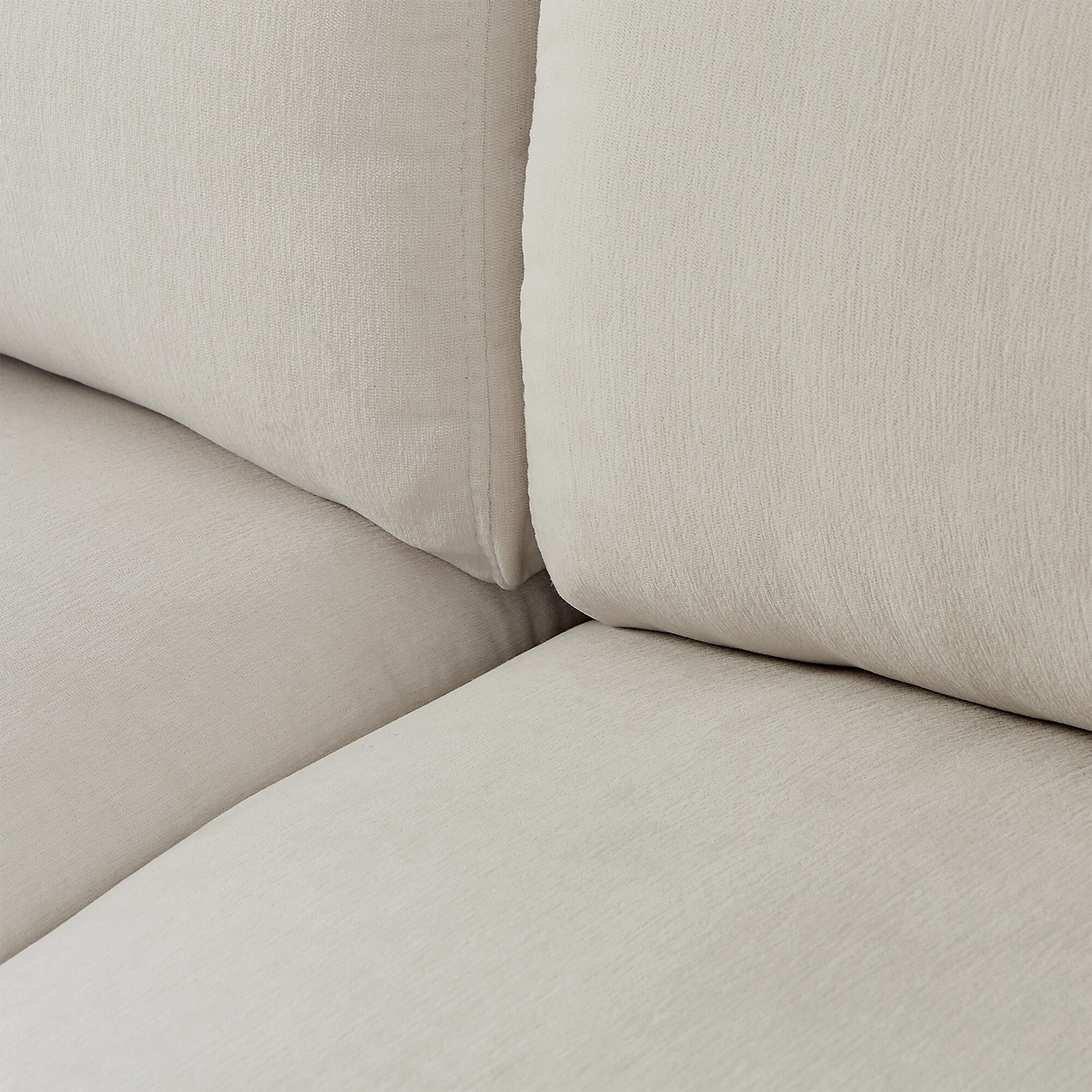 Canapé sectionnel en L en polyester 102,4 avec repose-pieds réversible, coussins épais et pieds en plastique résistants 27