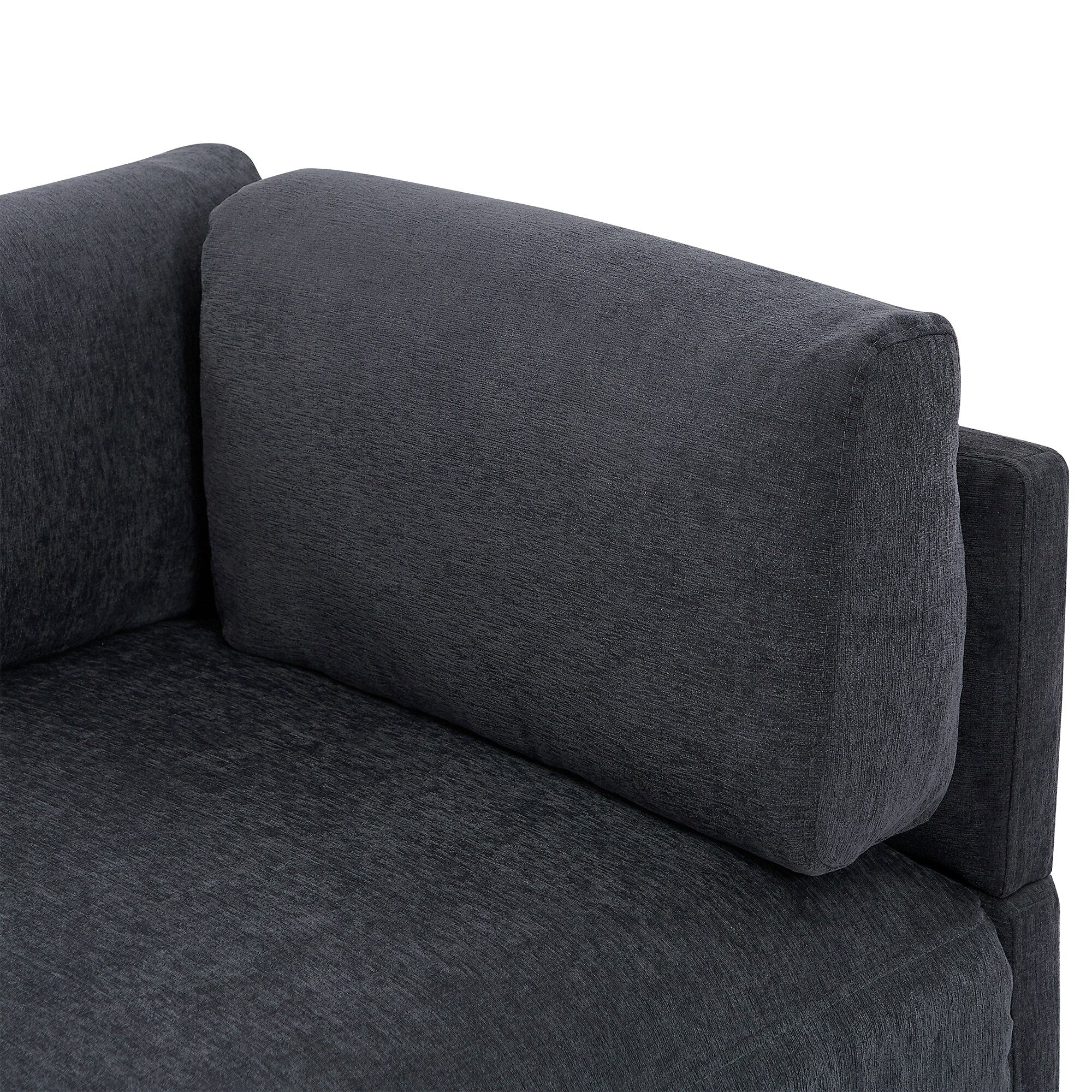 Canapé en L en polyester de 102,4 pouces avec repose-pieds réversible 8