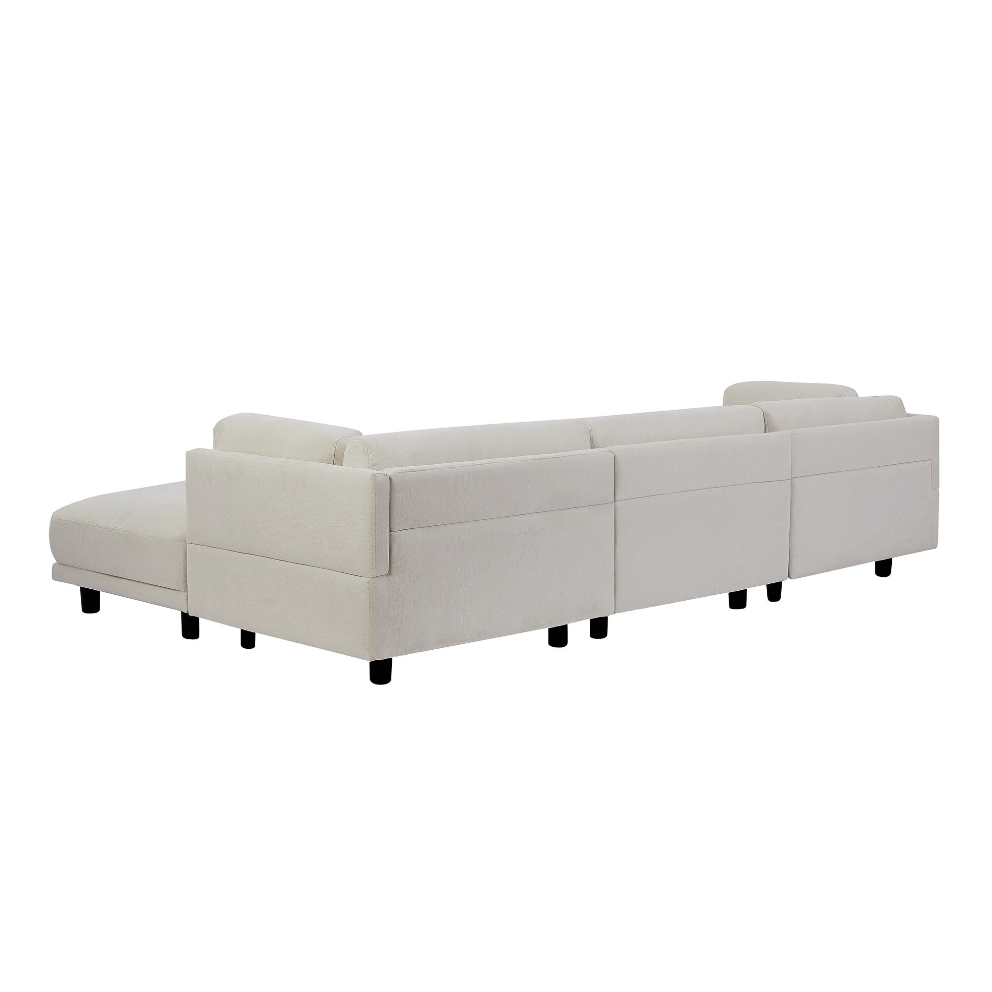Canapé en L en polyester de 102,4 pouces avec repose-pieds réversible 24