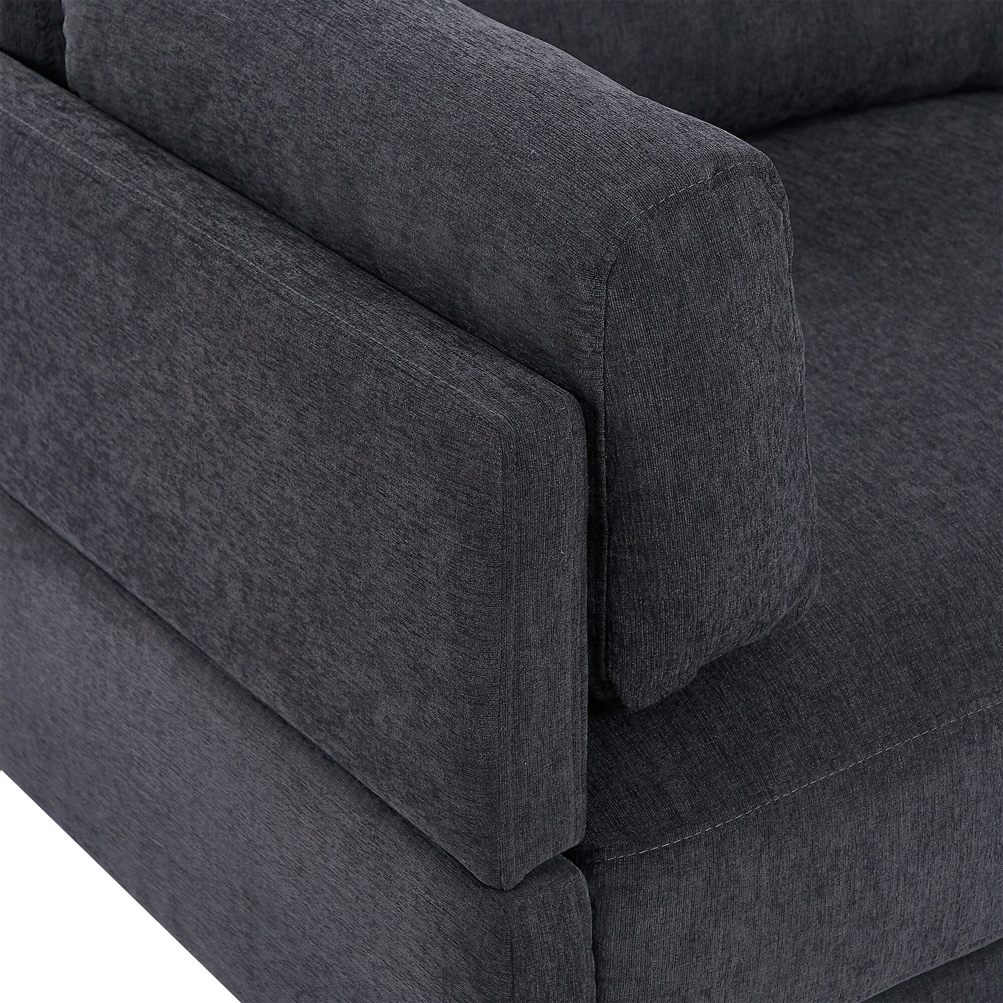 Canapé en L en polyester de 102,4 pouces avec repose-pieds réversible 9