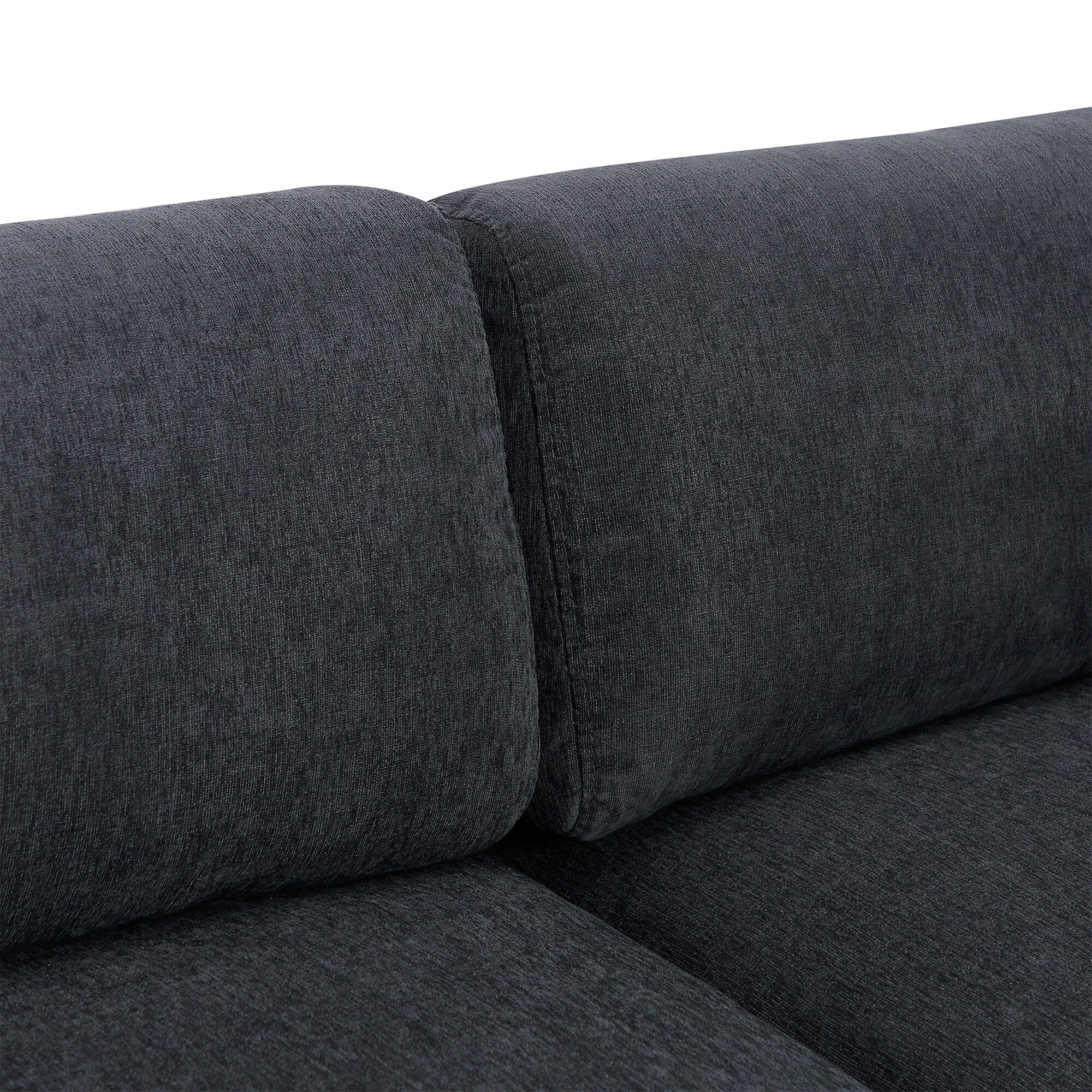 Canapé en L en polyester de 102,4 pouces avec repose-pieds réversible 10