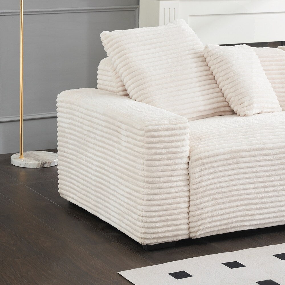Grand canapé 4 places de 104,72 pouces avec 4 coussins décoratifs 17