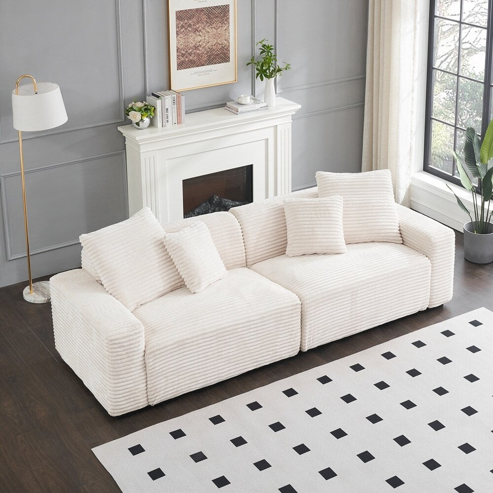 Grand canapé 4 places de 104,72 pouces avec 4 coussins décoratifs 6
