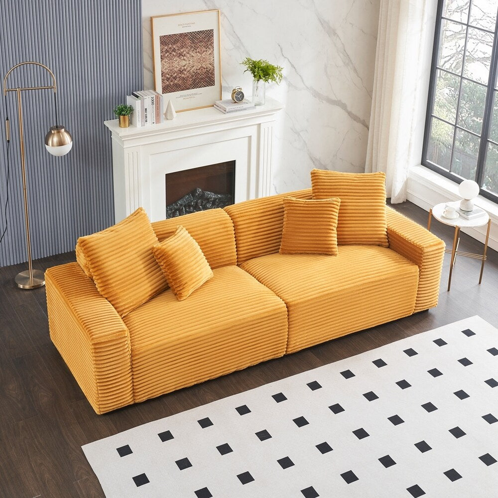Grand canapé 4 places de 104,72 pouces avec 4 coussins décoratifs 23