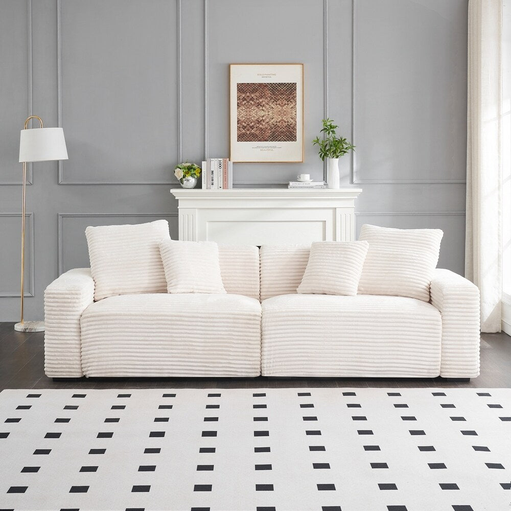 Grand canapé 4 places de 104,72 pouces avec 4 coussins décoratifs 18
