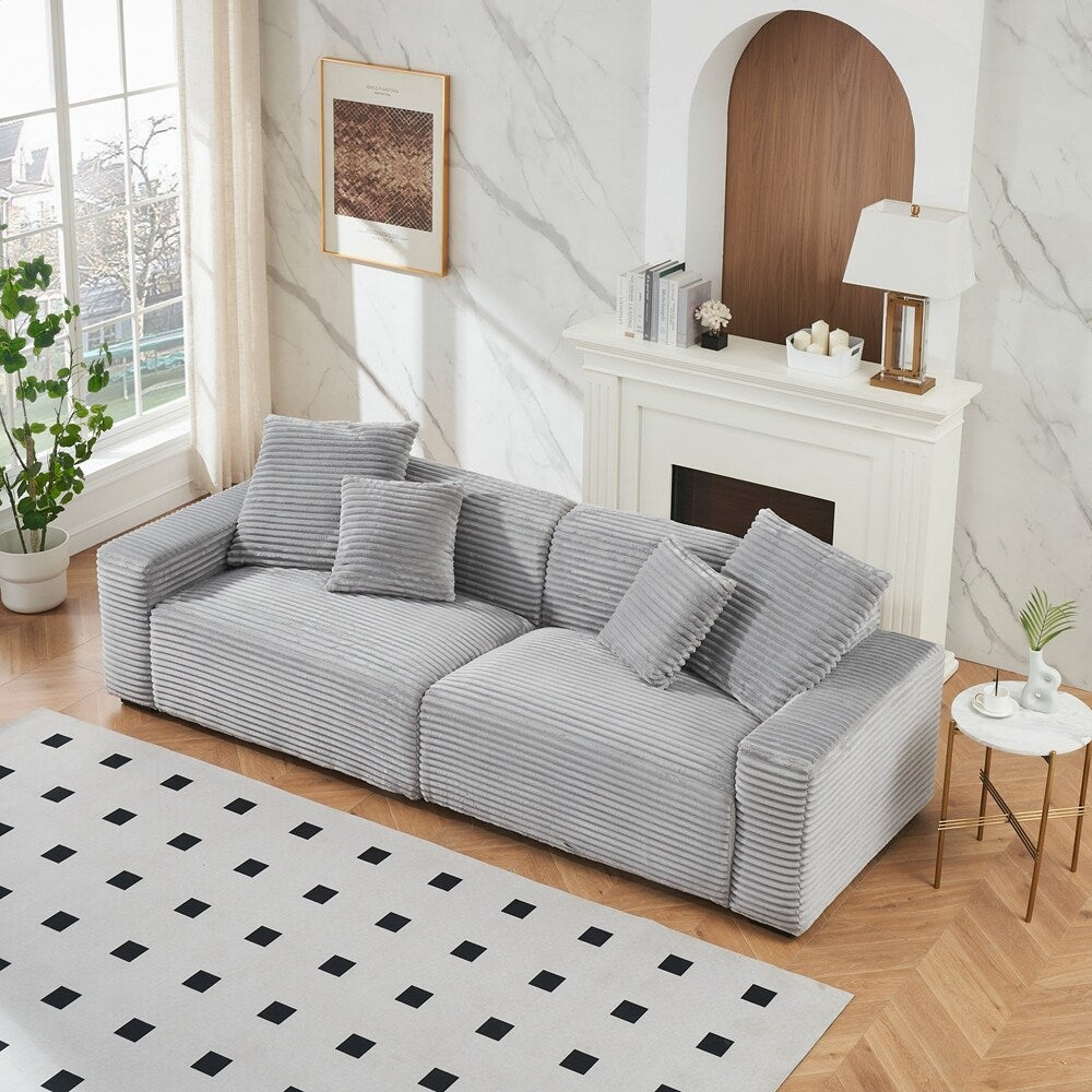 Grand canapé 4 places de 104,72 pouces avec 4 coussins décoratifs 7