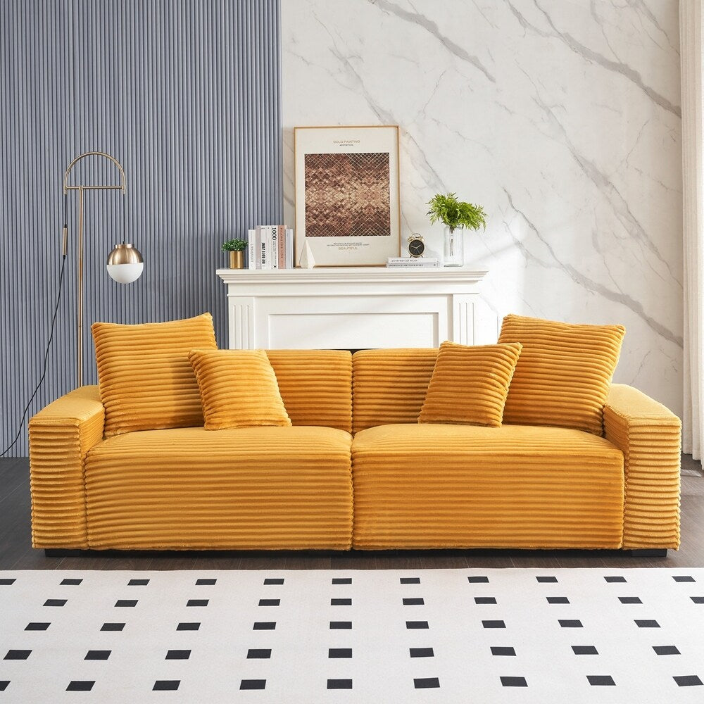 Grand canapé 4 places de 104,72 pouces avec 4 coussins décoratifs 25