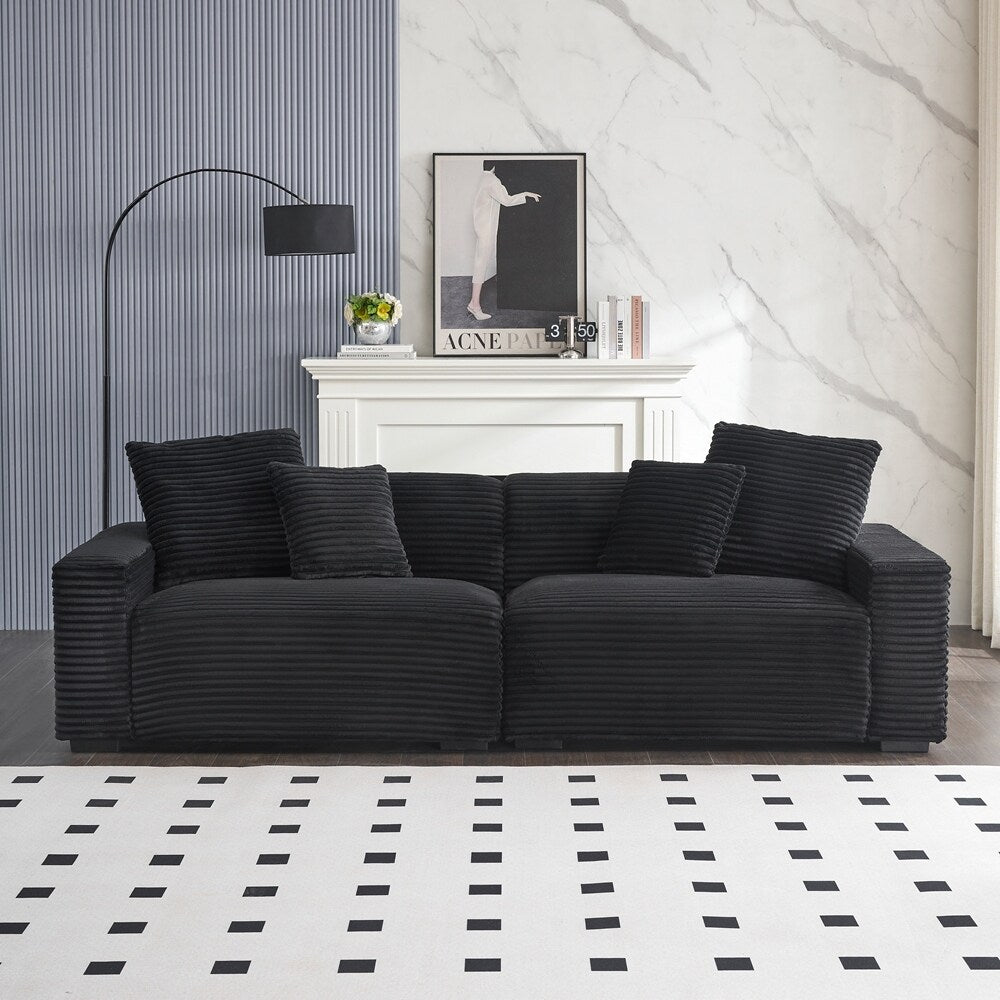 Grand canapé 4 places de 104,72 pouces avec 4 coussins décoratifs 2