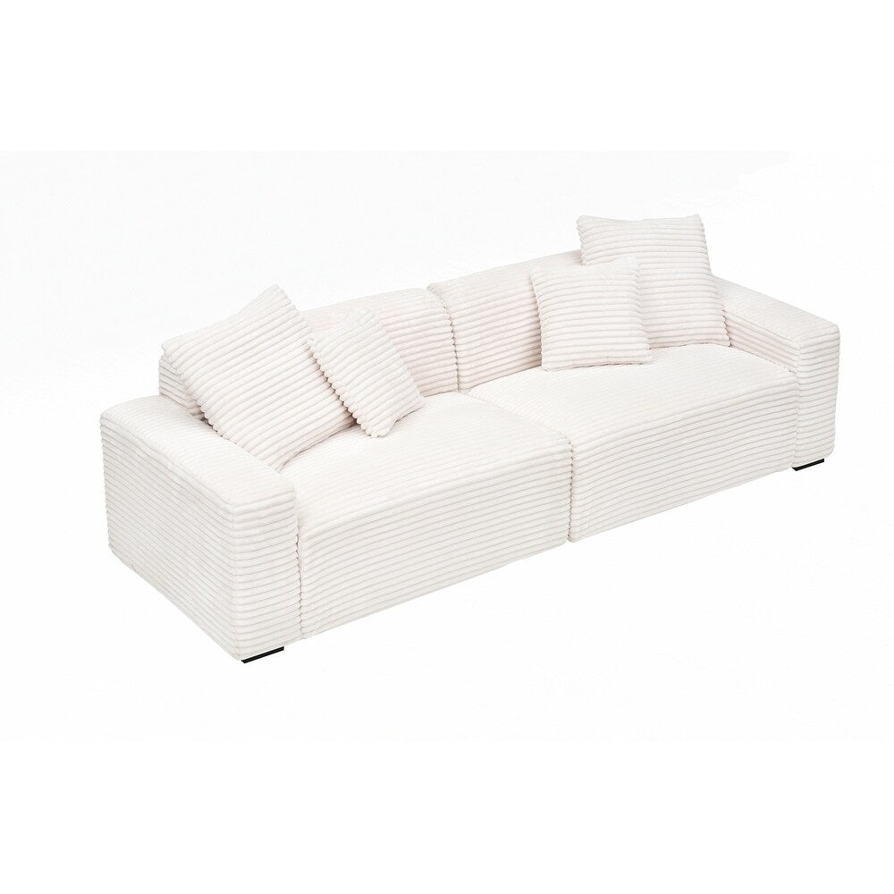 Grand canapé 4 places de 104,72 pouces avec 4 coussins décoratifs 21
