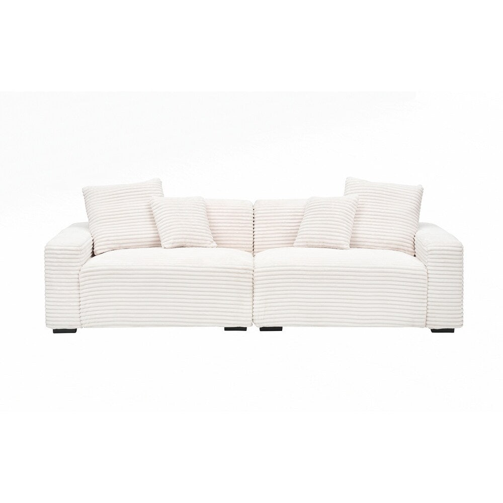 Grand canapé 4 places de 104,72 pouces avec 4 coussins décoratifs 19