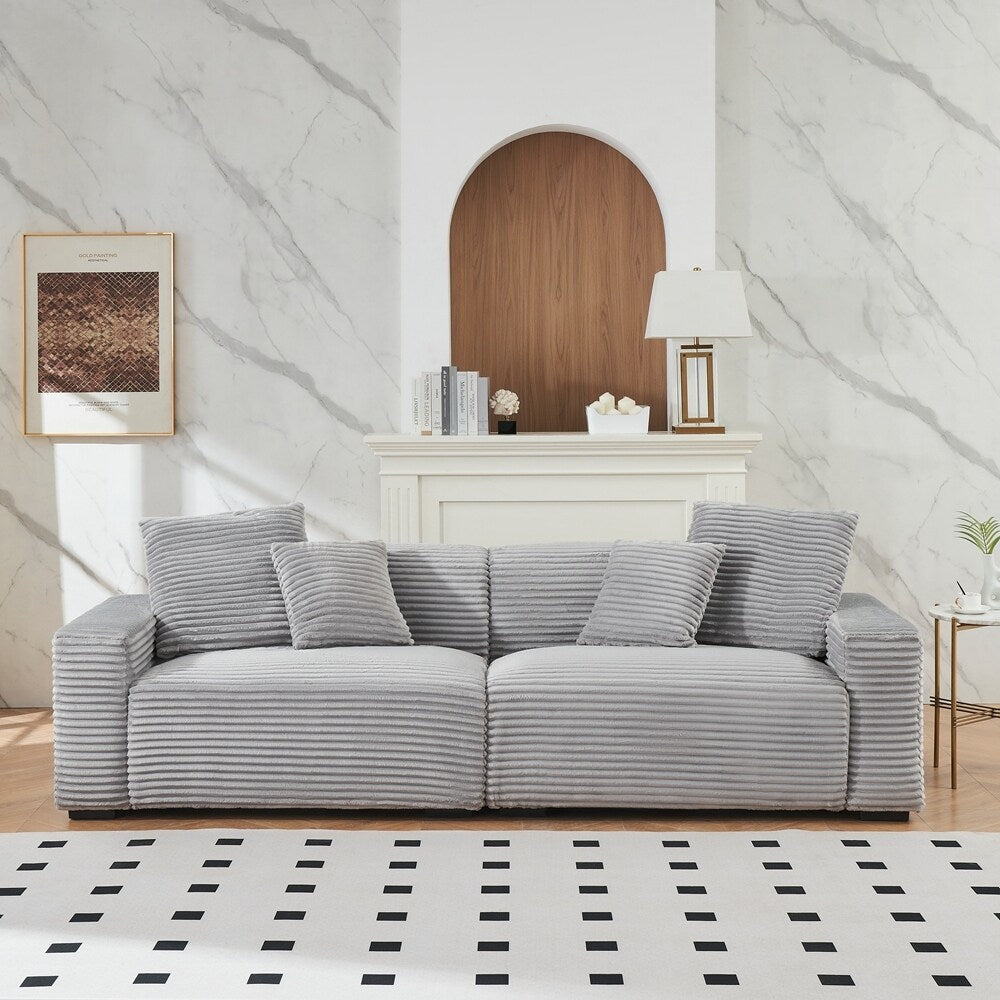 Grand canapé 4 places de 104,72 pouces avec 4 coussins décoratifs 8