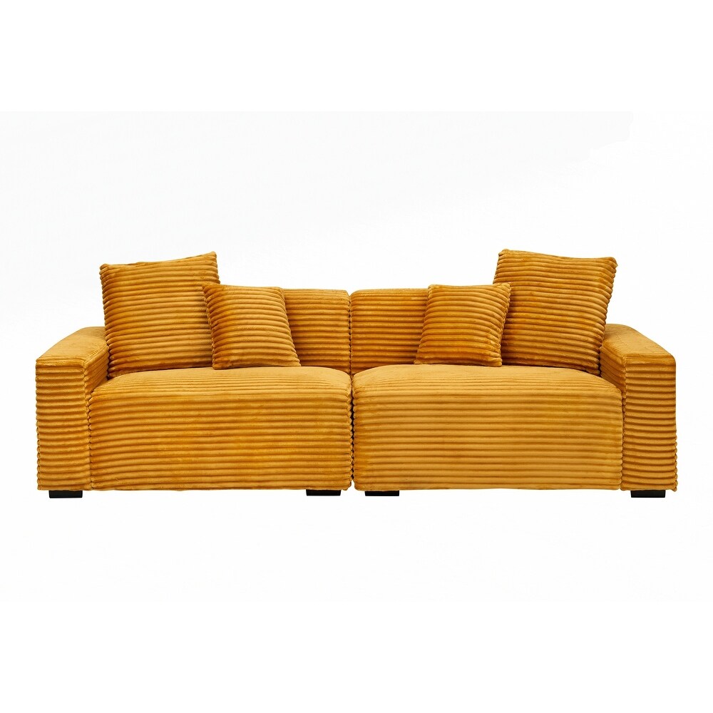 Grand canapé 4 places de 104,72 pouces avec 4 coussins décoratifs 10