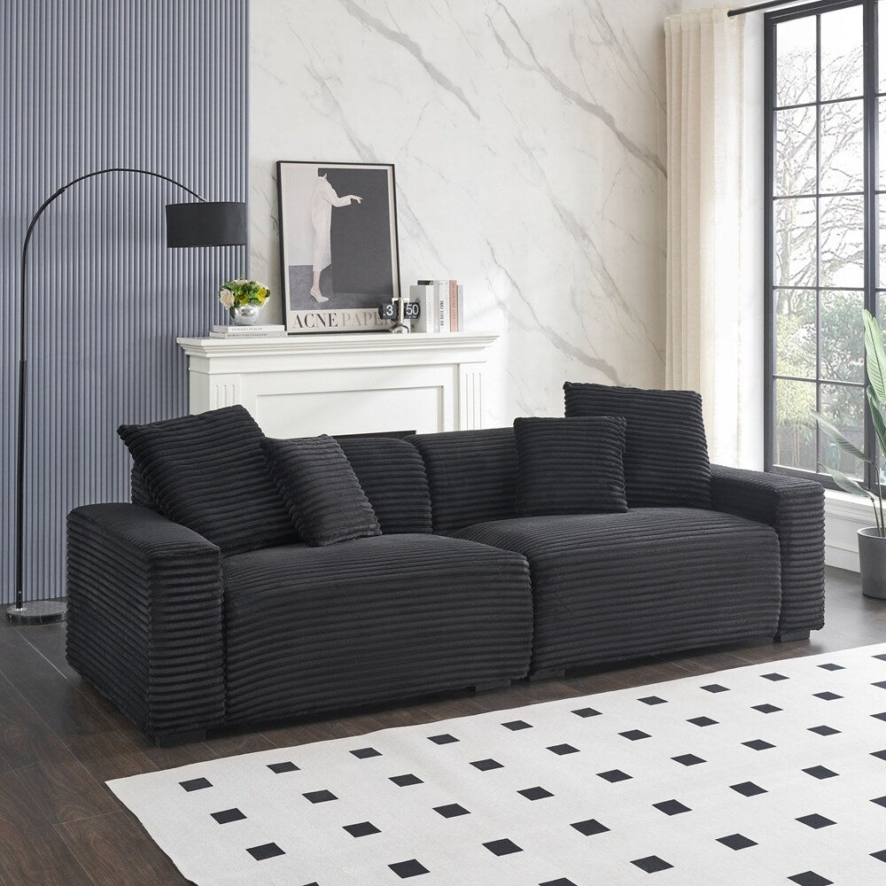 Grand canapé 4 places de 104,72 pouces avec 4 coussins décoratifs