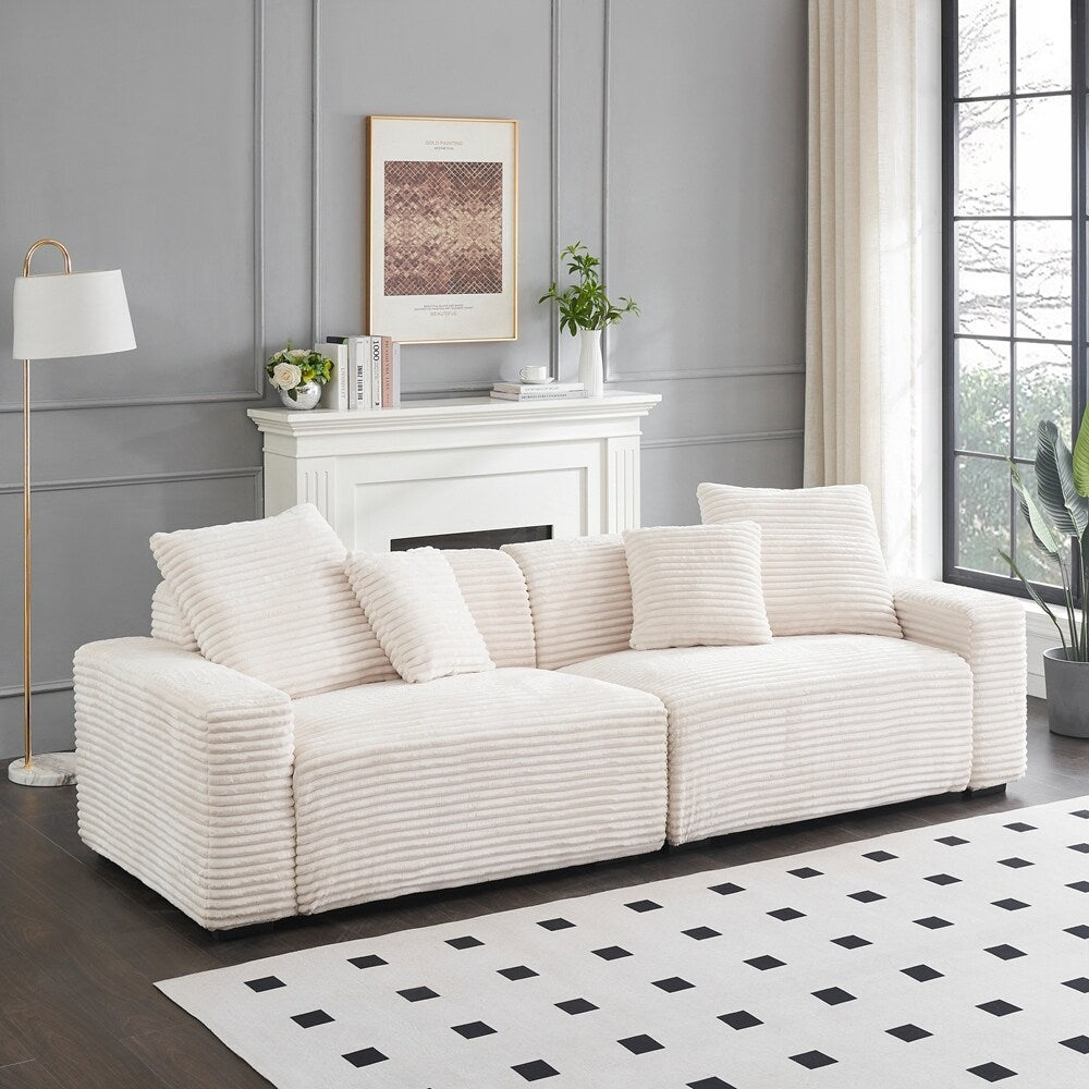 Grand canapé 4 places de 104,72 pouces avec 4 coussins décoratifs 5