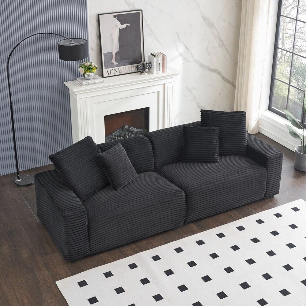 Grand canapé 4 places de 104,72 pouces avec 4 coussins décoratifs 3
