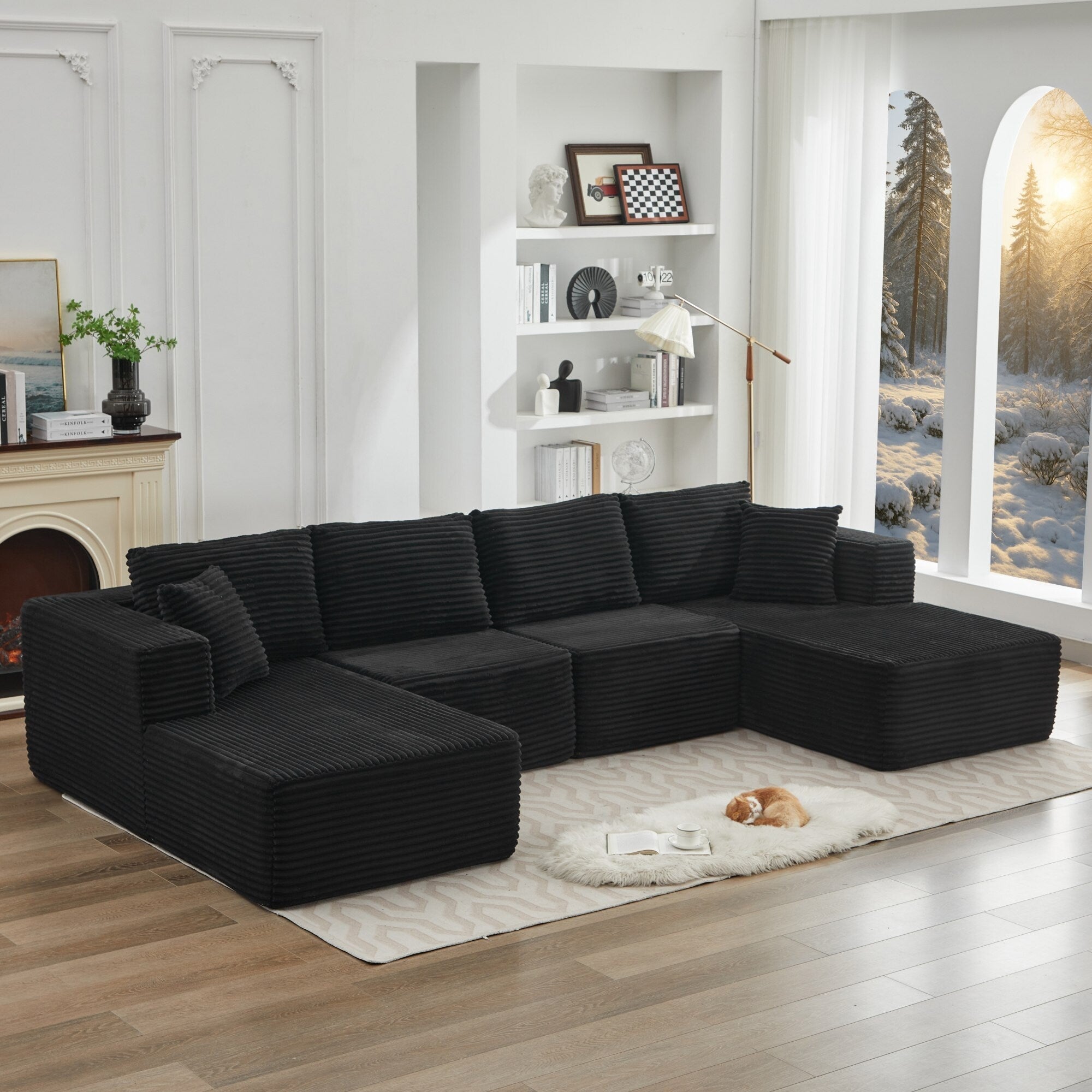 Canapé sectionnel Cloud 106, double chaise longue, canapé modulaire moderne à assise profonde pour salon, aucun assemblage requis 14