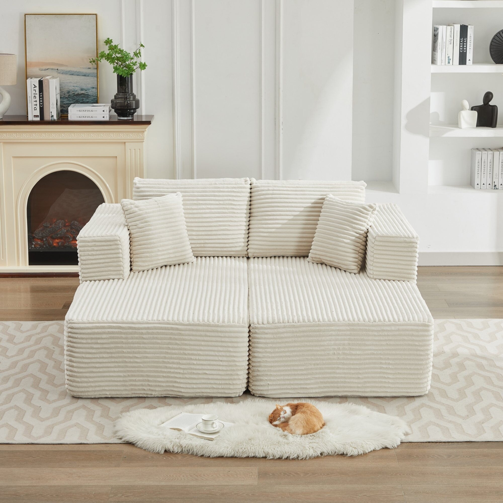 Canapé sectionnel Cloud 106, double chaise longue, canapé modulaire moderne à assise profonde pour salon, aucun assemblage requis 19
