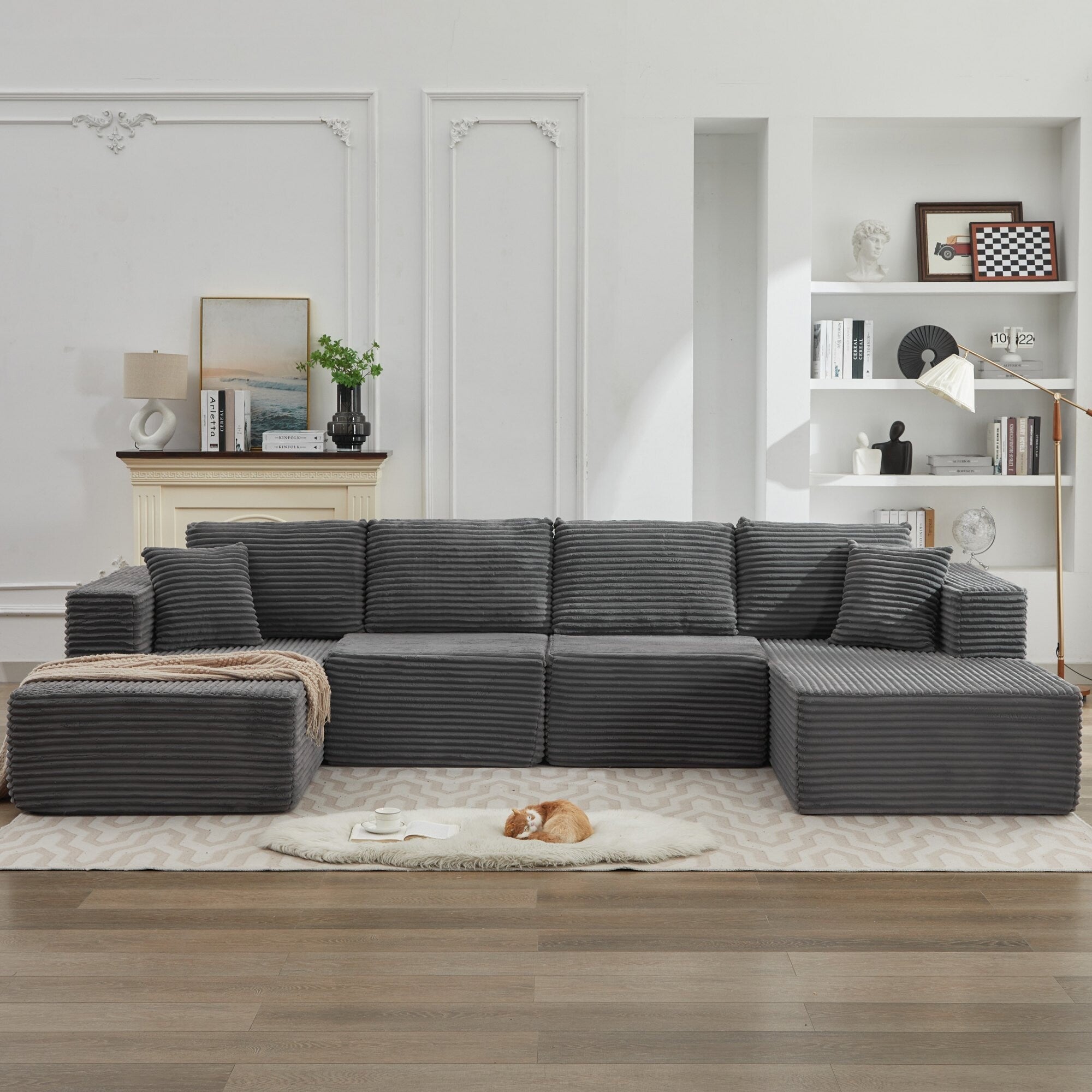 Canapé sectionnel Cloud 106, double chaise longue, canapé modulaire moderne à assise profonde pour salon, aucun assemblage requis 41
