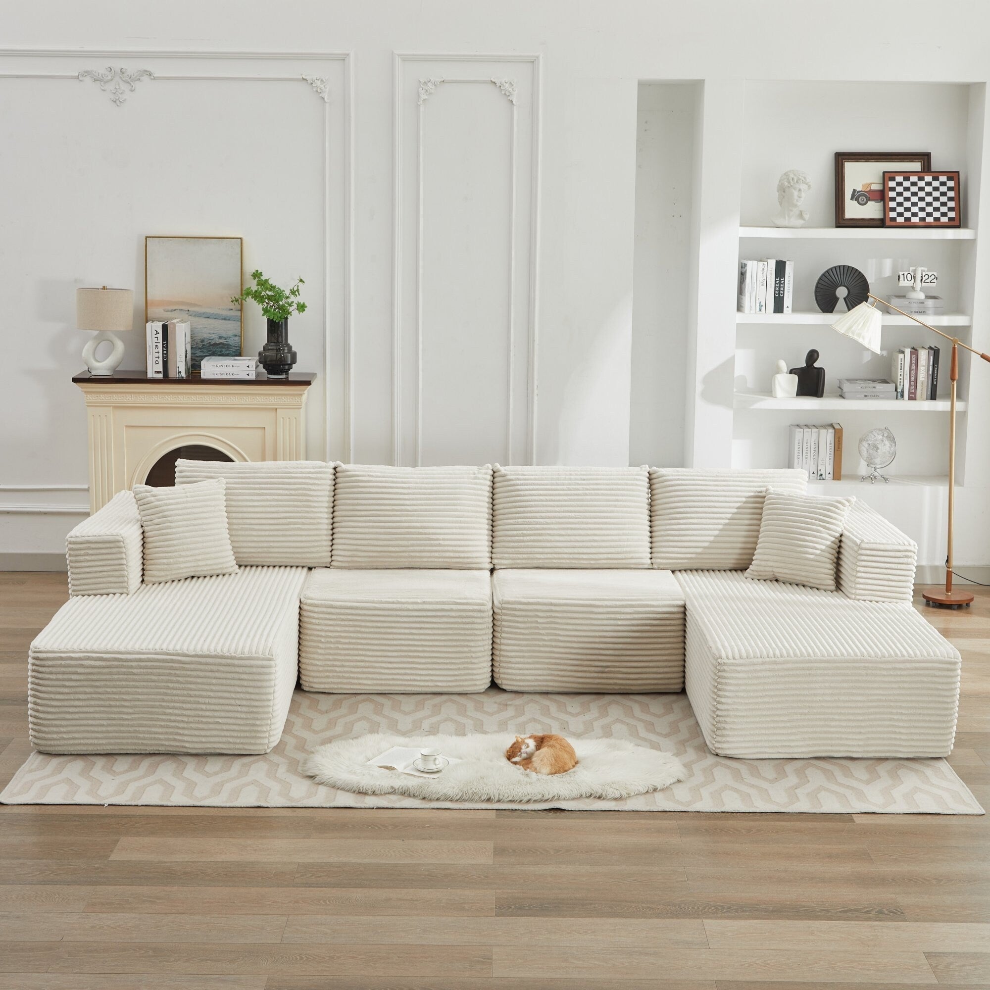 Canapé sectionnel Cloud 106, double chaise longue, canapé modulaire moderne à assise profonde pour salon, aucun assemblage requis 28