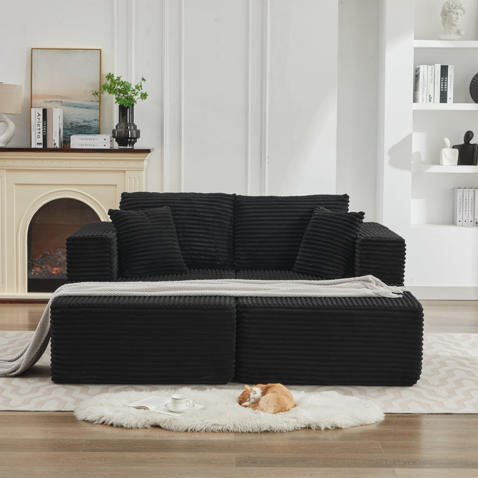 Canapé sectionnel Cloud 106, double chaise longue, canapé modulaire moderne à assise profonde pour salon, aucun assemblage requis 2