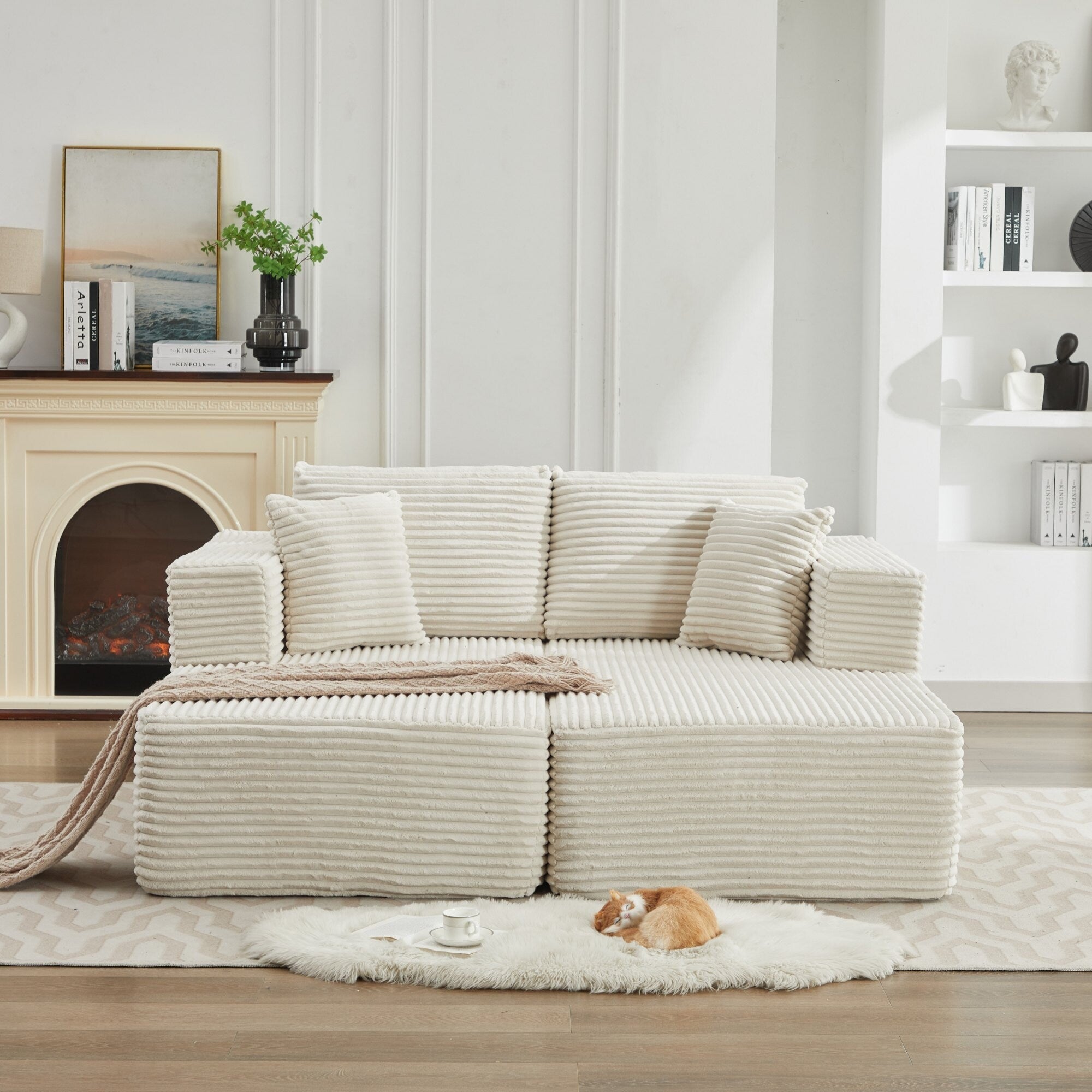 Canapé sectionnel Cloud 106, double chaise longue, canapé modulaire moderne à assise profonde pour salon, aucun assemblage requis 18