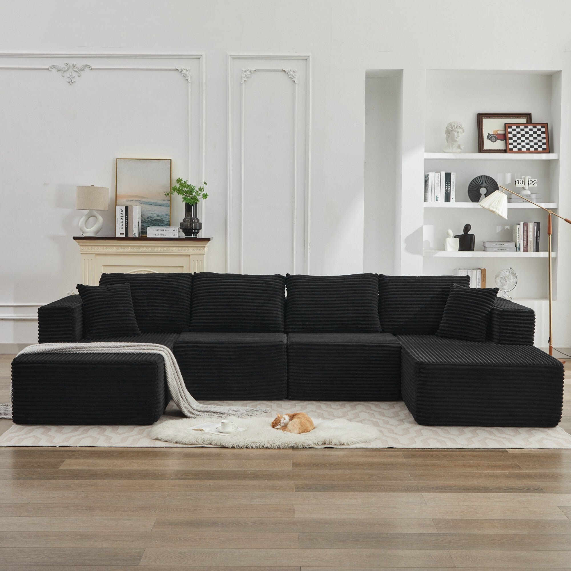 Canapé sectionnel Cloud 106, double chaise longue, canapé modulaire moderne à assise profonde pour salon, aucun assemblage requis 12