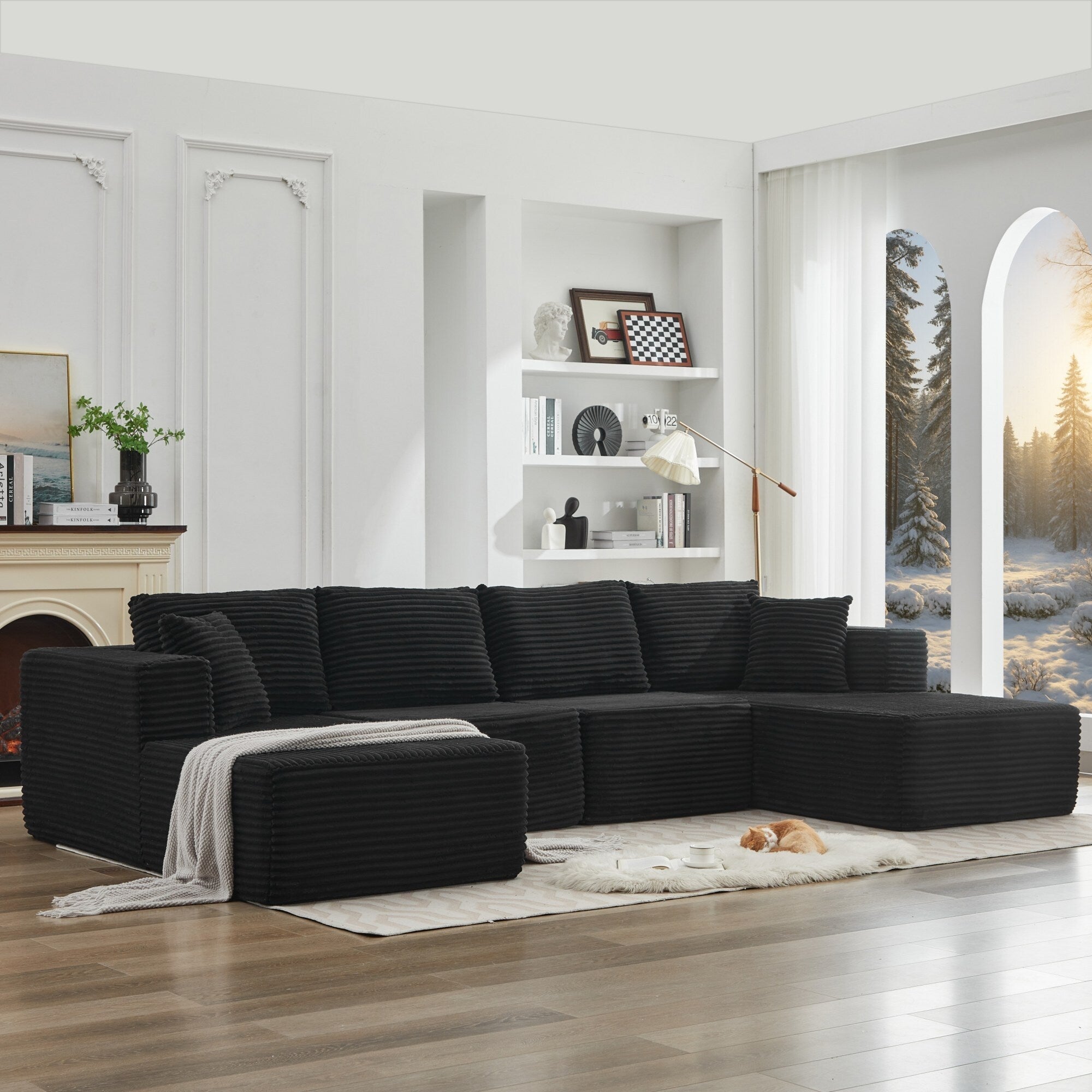 Canapé sectionnel Cloud 106, double chaise longue, canapé modulaire moderne à assise profonde pour salon, aucun assemblage requis 11
