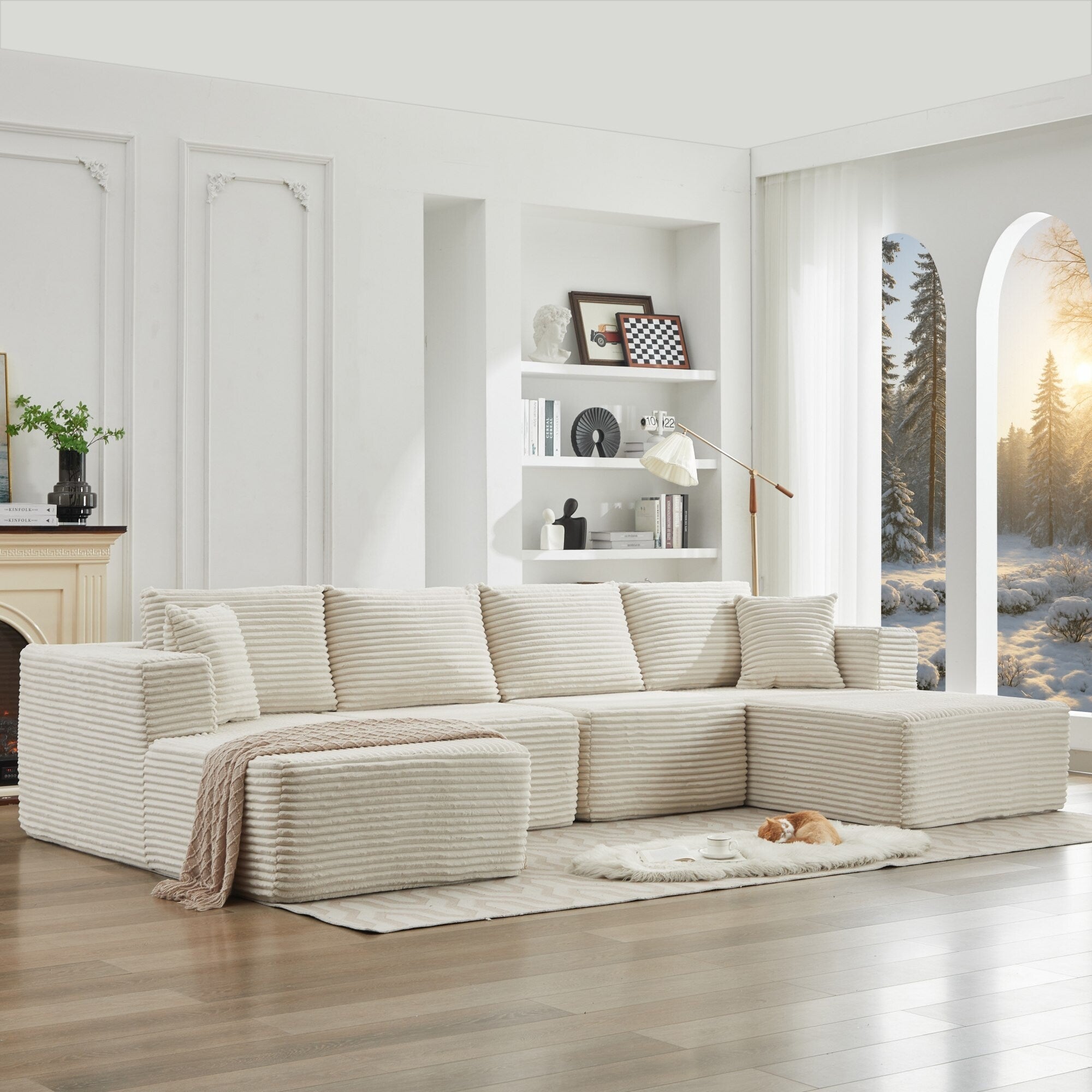 Canapé sectionnel Cloud 106, double chaise longue, canapé modulaire moderne à assise profonde pour salon, aucun assemblage requis 26