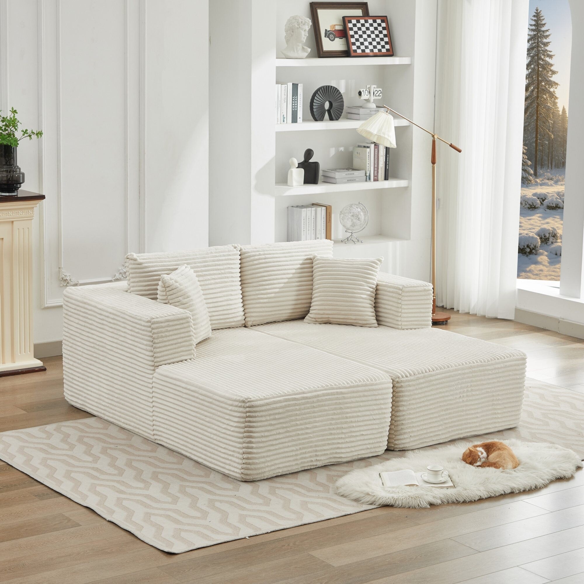 Canapé sectionnel Cloud 106, double chaise longue, canapé modulaire moderne à assise profonde pour salon, aucun assemblage requis 20