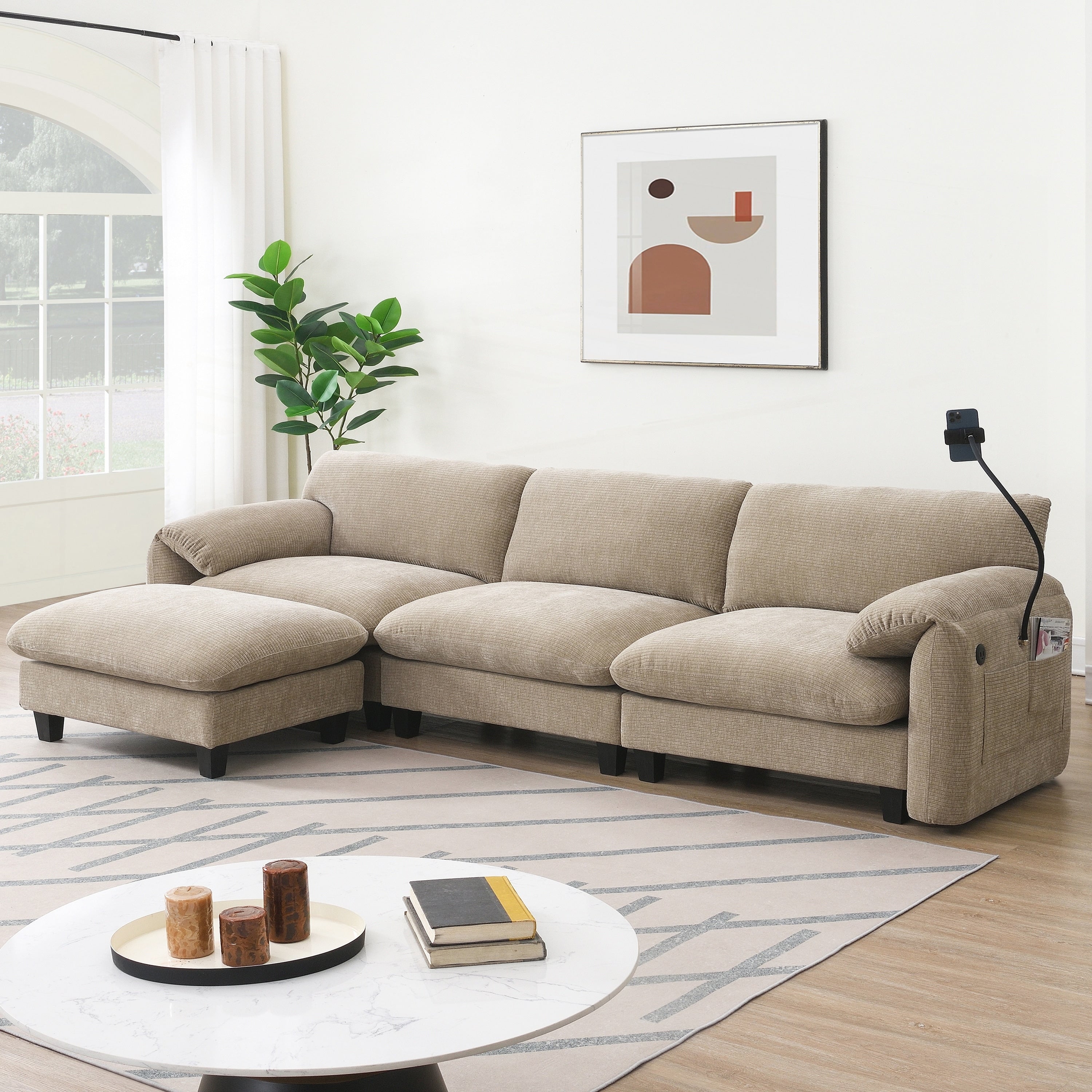 Canapé sectionnel modulaire de 108 pouces 4