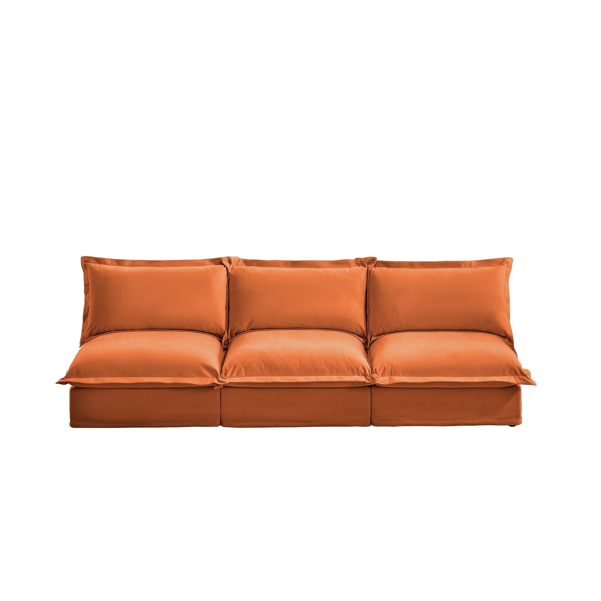 Canapé 3 places sans accoudoirs en chenille 109,8 pour salon et chambre 7