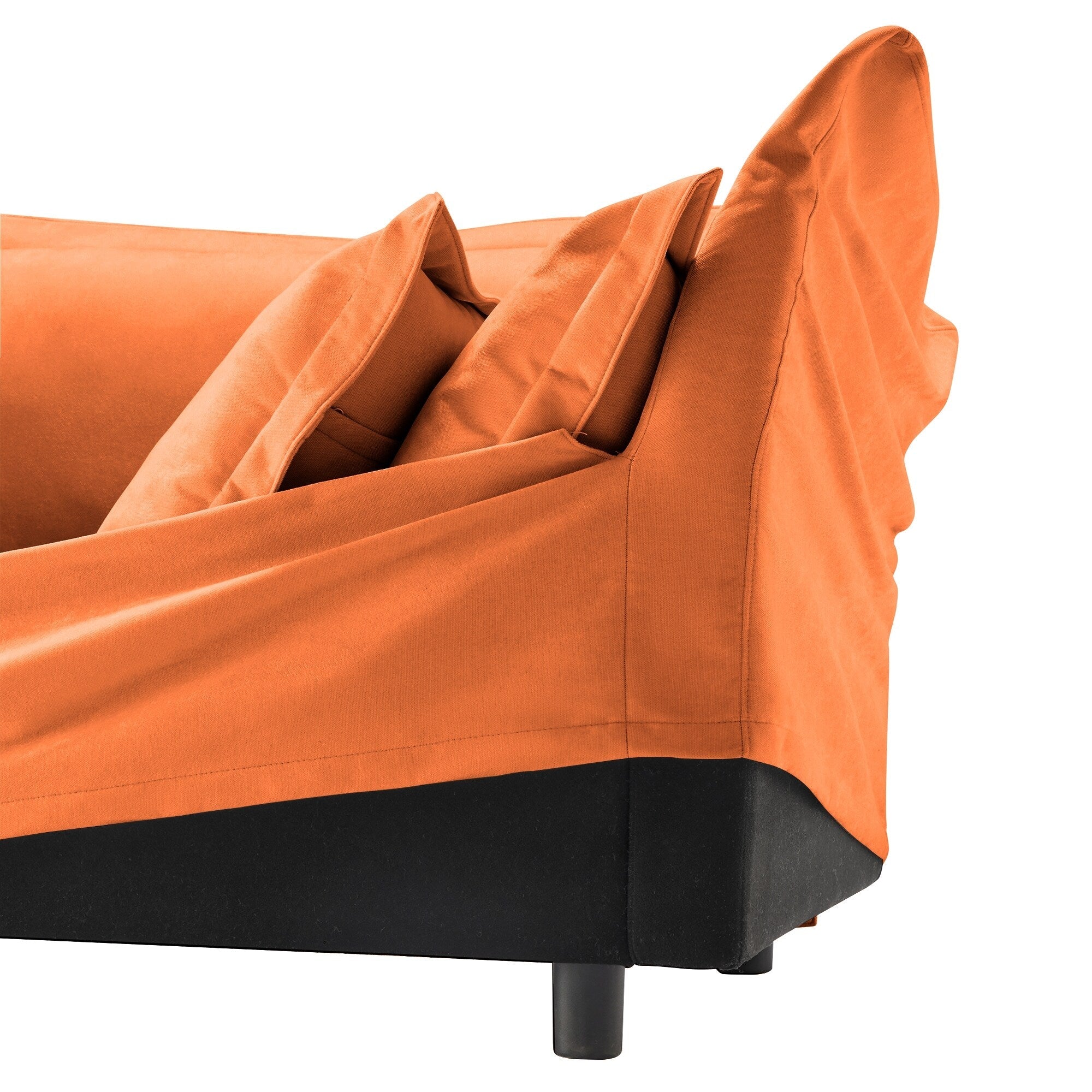 Canapé 3 places sans accoudoirs en chenille 109,8 pour salon et chambre 3