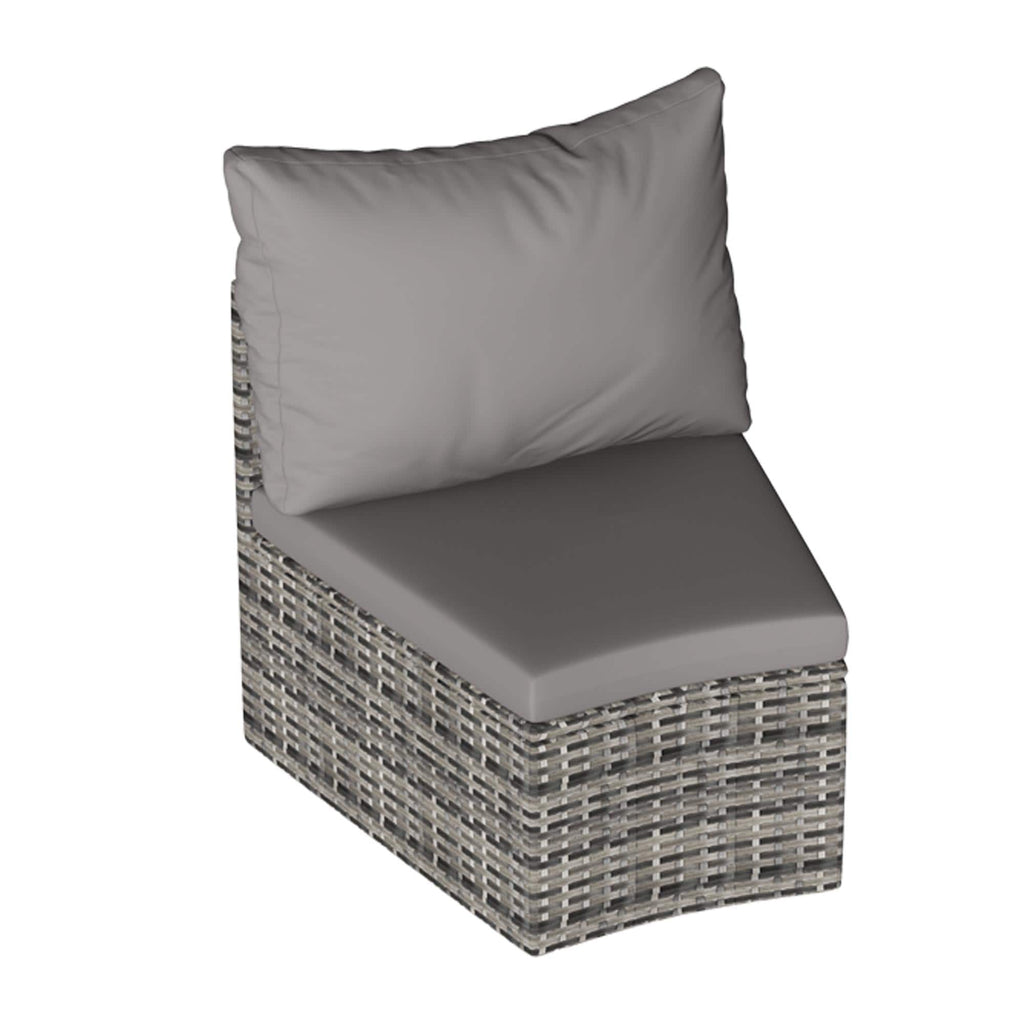 Ensemble de meubles de patio ronds sectionnels demi-lune 8 pièces
