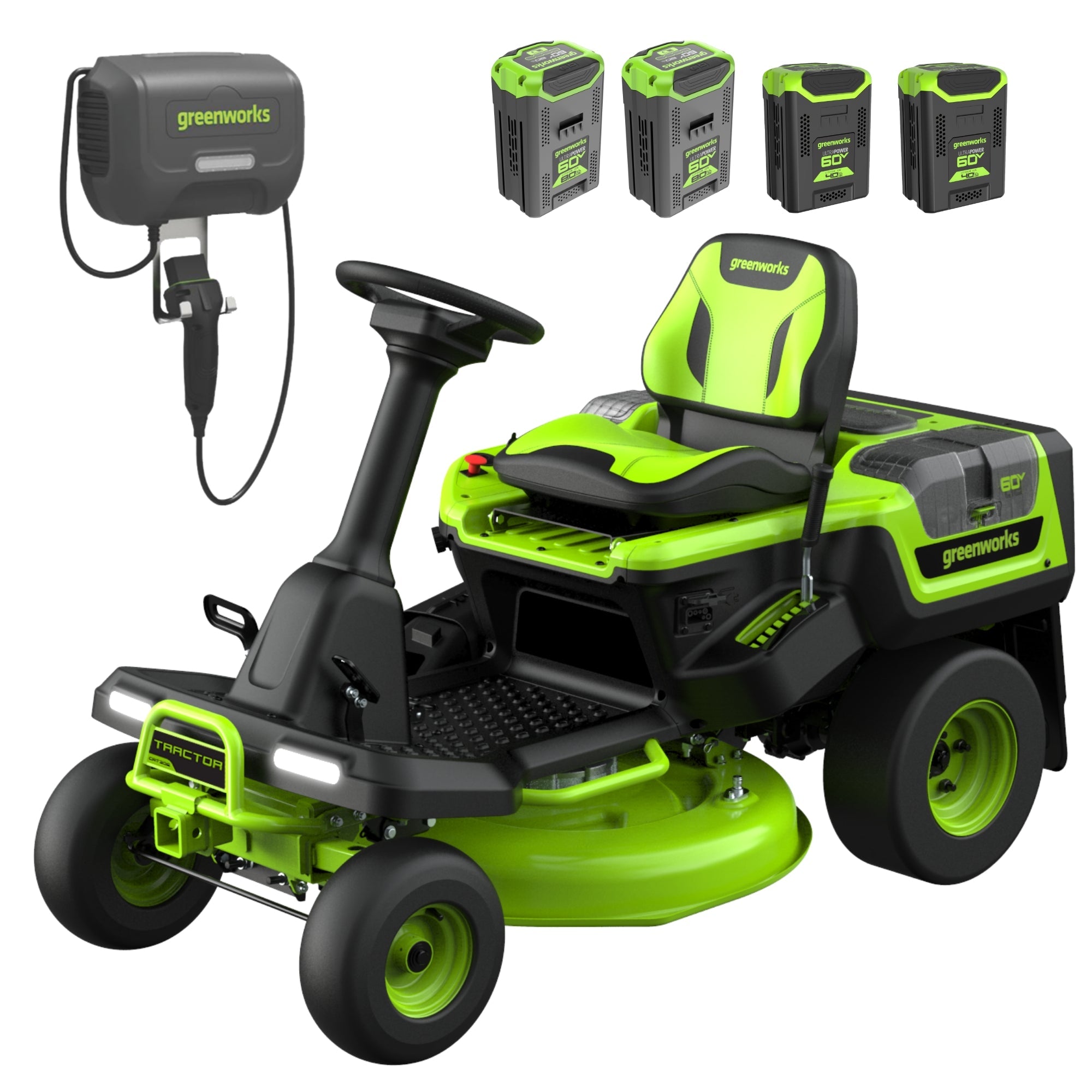 Tracteur autoporté CrossoverT 60 V 30 po avec (2) batteries de 8,0 Ah, (2) batteries de 4,0 Ah et chargeur de 600 W