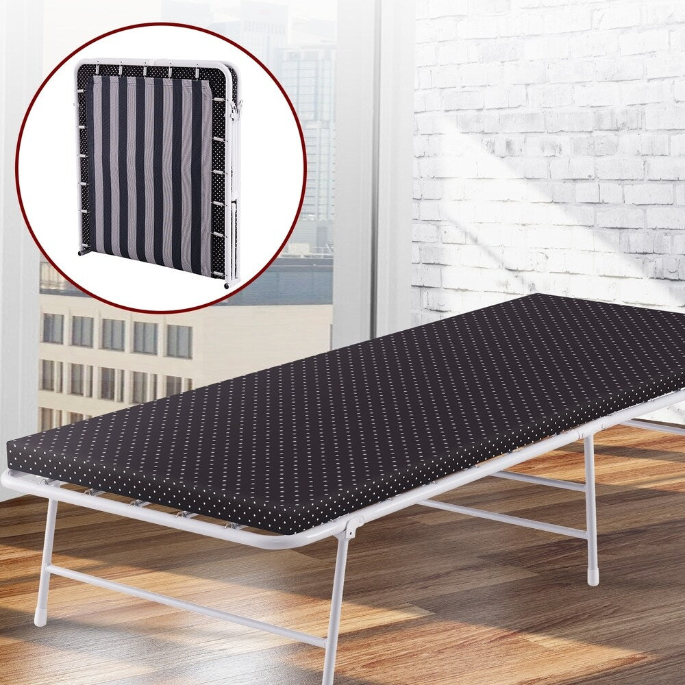 Lit pliant classique facile à ranger avec matelas et housse lavable 1
